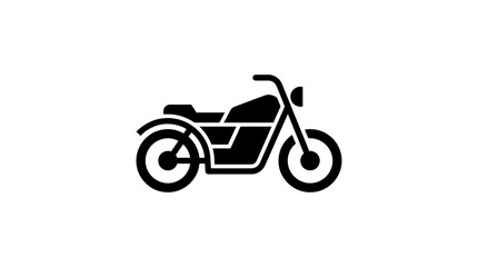 Obraz premium Classic naked motorcycle silhouette icon for urban transport.