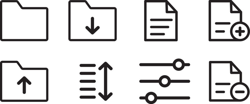 document, folder, file, archive, storage, illustration, interface, isolated, paper, set, icon, information, portfolio, signs, binder, cyberspace, graphic, office, open, page, collection, computer, dir