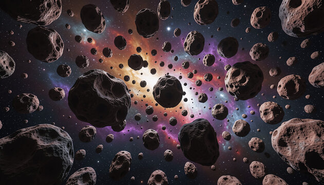 Asteroid Field Panorama