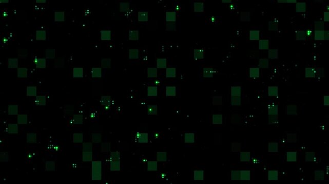 Abstract green technology background featuring a digital grid pattern with fractals futuristic science