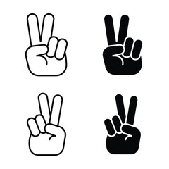 Fototapeta premium Hand peace icon