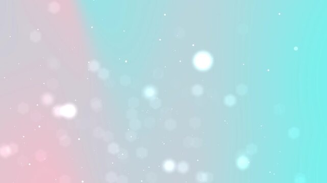 Soft pink turquoise gradient background with blurred white circles and dreamy particles. Suitable for greeting cards, social media posts, and website designs.