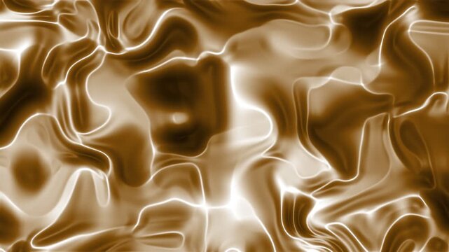 Liquid bronze wavy smooth surface abstract light brown silk metallic texture. Suitable for backgrounds, print designs, packaging, and branding projects.