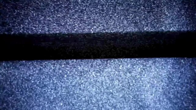 Glitchy blue screen distortion video clip