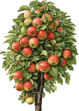 Malus domestica illustration art