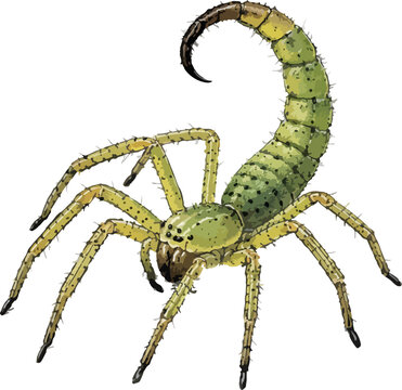 Scytodes scorpioides illustration art