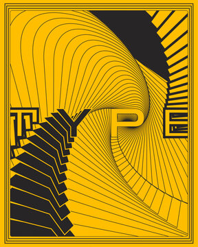 Symmetrical Abstract Typography Poster Modern Text Based Graphic Design
