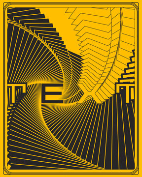 Modern Abstract Symmetrical Typography Text Poster Graphic Design Art
