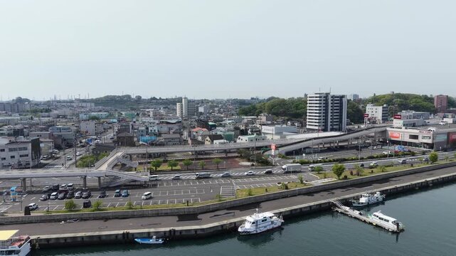 SHIOGAMA, JAPAN.Port harbor facilities April 28 2026