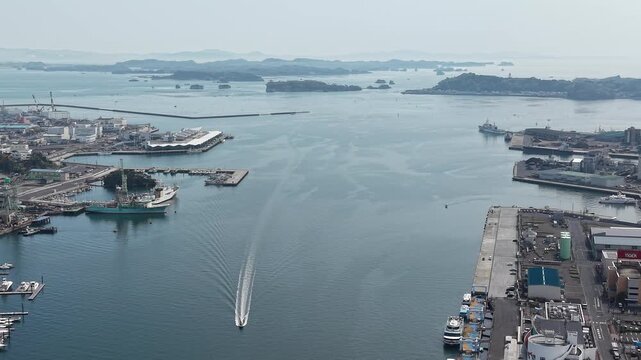 SHIOGAMA, JAPAN.Port harbor facilities April 28 2026