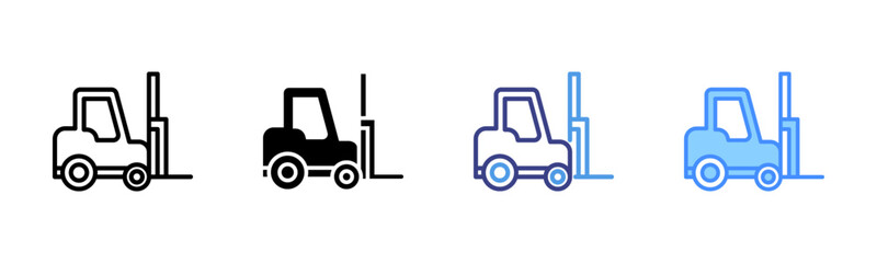 Forklift Icon Set Multiple Style Collection © Arjuna