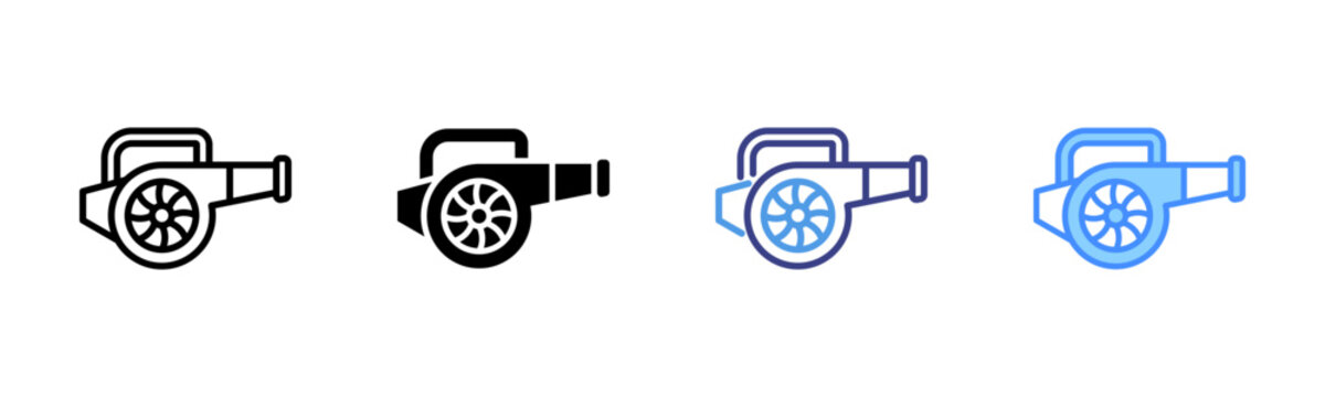 Blower Icon Set Multiple Style Collection