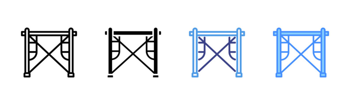 Scaffolding Icon Set Multiple Style Collection