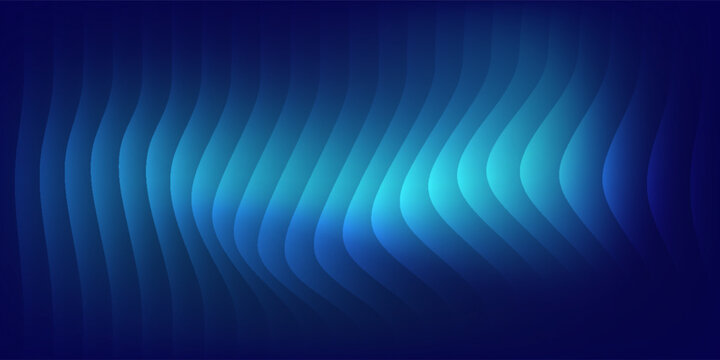 Blue wavy gradient and bright smooth fluted vertical lines. glass prismatic