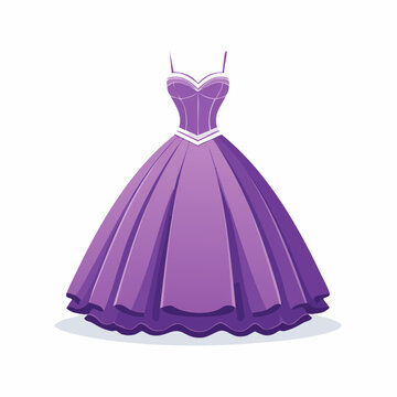 Purple Ball Gown Illustration