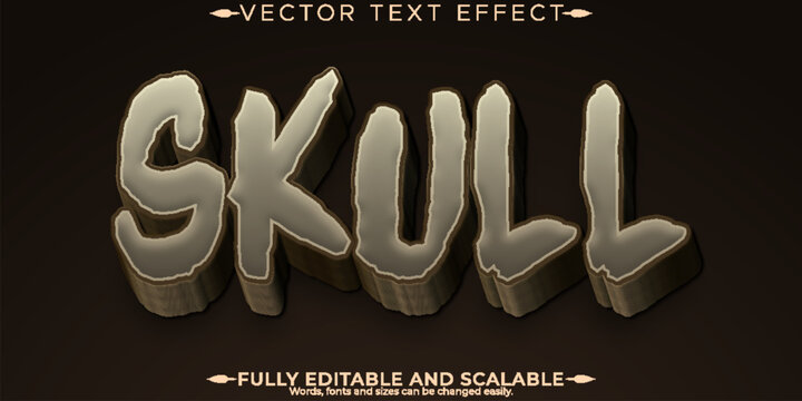 Halloween monster text effect, editable horror and scary text style