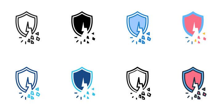 Trust fall icons set multiple style collection. Editable stroke 
