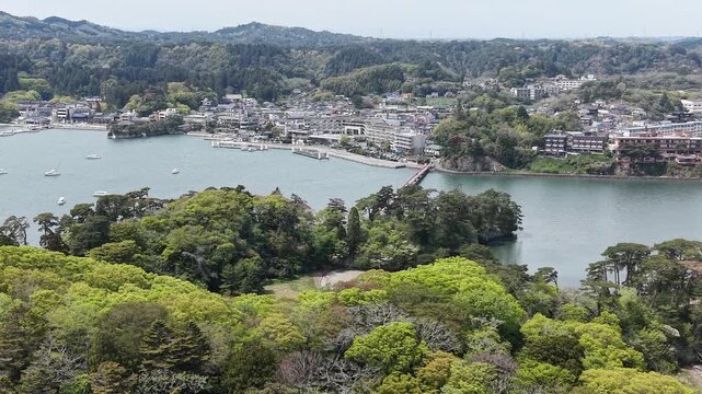 MATSUSHIMA, JAPAN.Forested island views April 28 2026