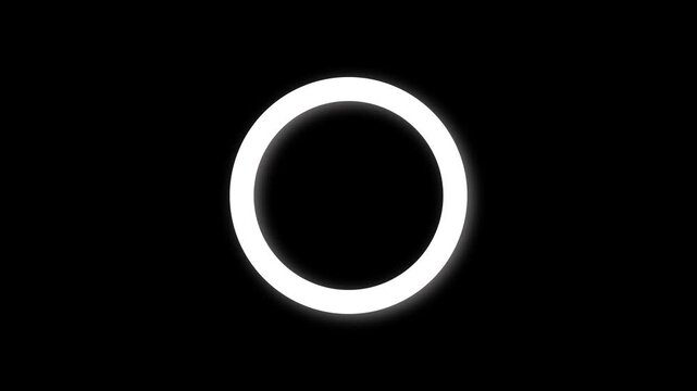 Warning black colors stop or no entry forbidden circle on black background. Animation of delete, denied, ban or block icon 4k video animation .