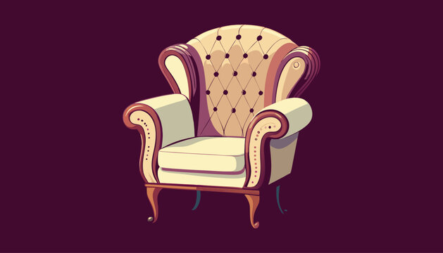 throne chair clipart vector illustration