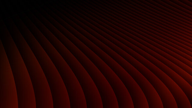 Abstract red curvature background featuring smooth parallel waves and deep shadow gradients for modern digital design and minimalist technological visuals with elegant flowing geometric patterns
