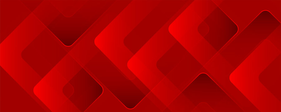 Stylish red abstract artwork featuring layered polygons and dynamic composition.