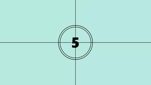 countdown old film 10 seconds. Countdown movie from 10 to 0 number. 4k footage video animation