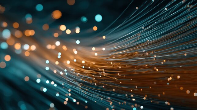 Abstract fiber optics data visualization