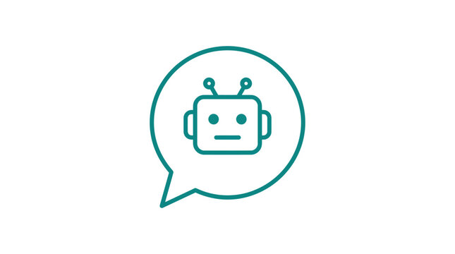 Minimalist icon of a chat bubble