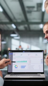 Enterprise Resource Planning Manager Leads Diverse Team Discussing Integrated