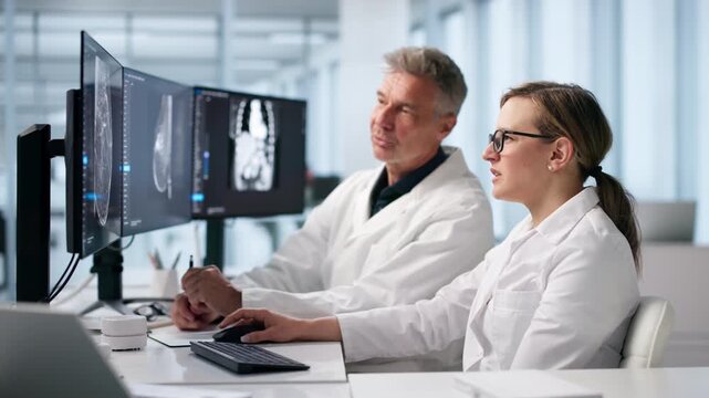 Doctors Reviewing Breast Cancer Screening Results
