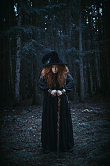 Naklejka premium Midnight Forest Witch
