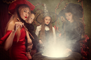 Naklejka premium Secrets Witches Brewing