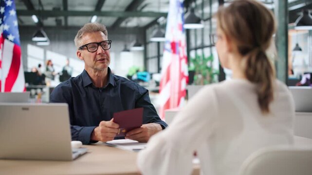 Person Meets With An Immigration Lawyer