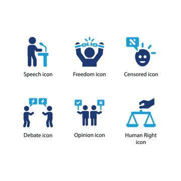 Speech, Freedom, Censored, Debate, Opinion, Human Right, icon