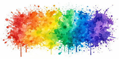 Abstract Colorful Watercolor Paint Splashes Background with Artistic Grunge Texture and Rainbow Ink Design © StockVista Creations
