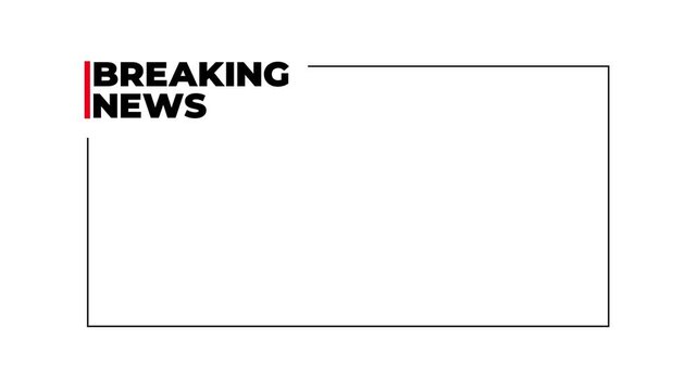 Breaking news symbol. Press release graphics animation.