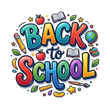 Back to school colorful illustration with school supplies and Back to School 2026, Back to School Poster Design 2026, School Admission