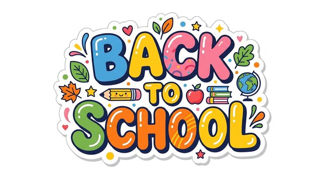 Colorful back to school vector illustration and Back to School 2026, Back to School Poster Design 2026, School Admission