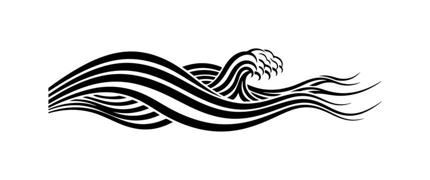 Wave, abstract wave, black wave, vector wave, ocean wave, decorative wave