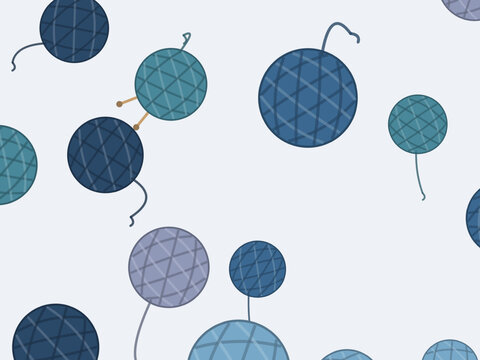 Craft Yarn Ball Pattern Hobby Shop Design