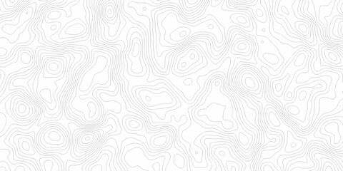 Minimal white landscape topography map area wallpaper. minimal topo paper lines. Topographic contour lines grid map fabric pattern. Geographic mountain relief. Contour hiking design. © MdLothfor