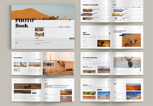 Photo Book Landscape Layout Template
