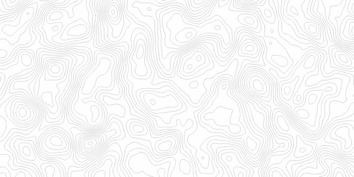 Minimal white landscape topography map area wallpaper. minimal topo paper lines. Topographic contour lines grid map fabric pattern. Geographic mountain relief. Contour hiking design.