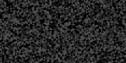 Fototapeta premium Modern abstract low polygon black and gray rectangle paper pattern background. minimal square lines print composed triangles. Black overlapping web business triangle banner background.