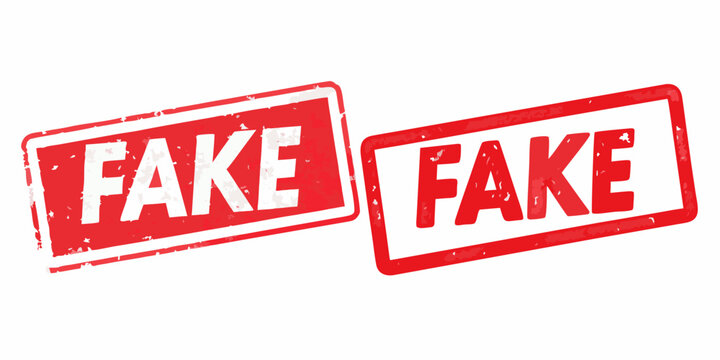 Fake rubber stamp vector illustration with distressed texture and white lettering