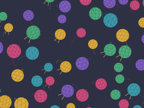 Wool Balls Pattern Crochet Craft Background
