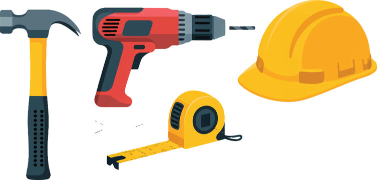construction tools and equipment for building and repair work one sentence
