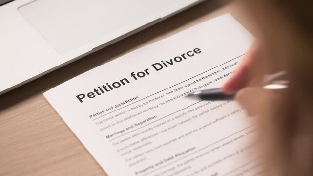 Filling Out Divorce Forms And Sorting Civil Law Documents