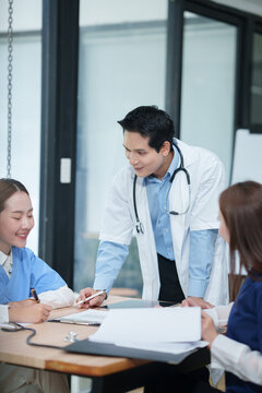 Medical Team Meeting and Collaboration in Hospital